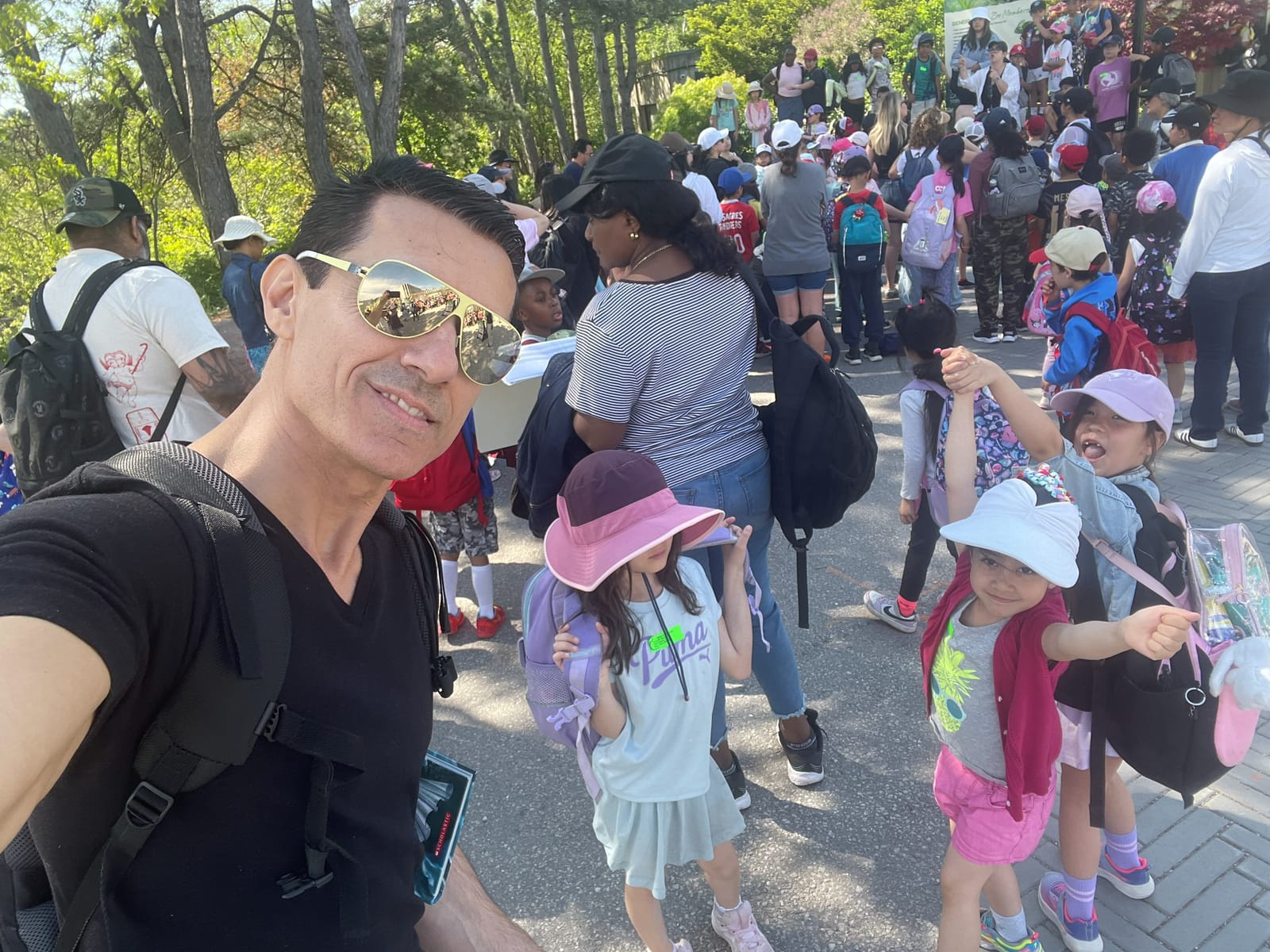 Sinan Erdemir joining children and families on a community walk